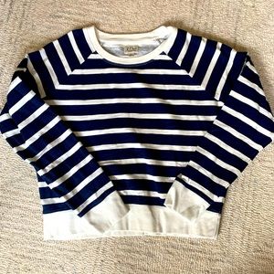 JCrew Striped Sweatshirt Vintage Fleece